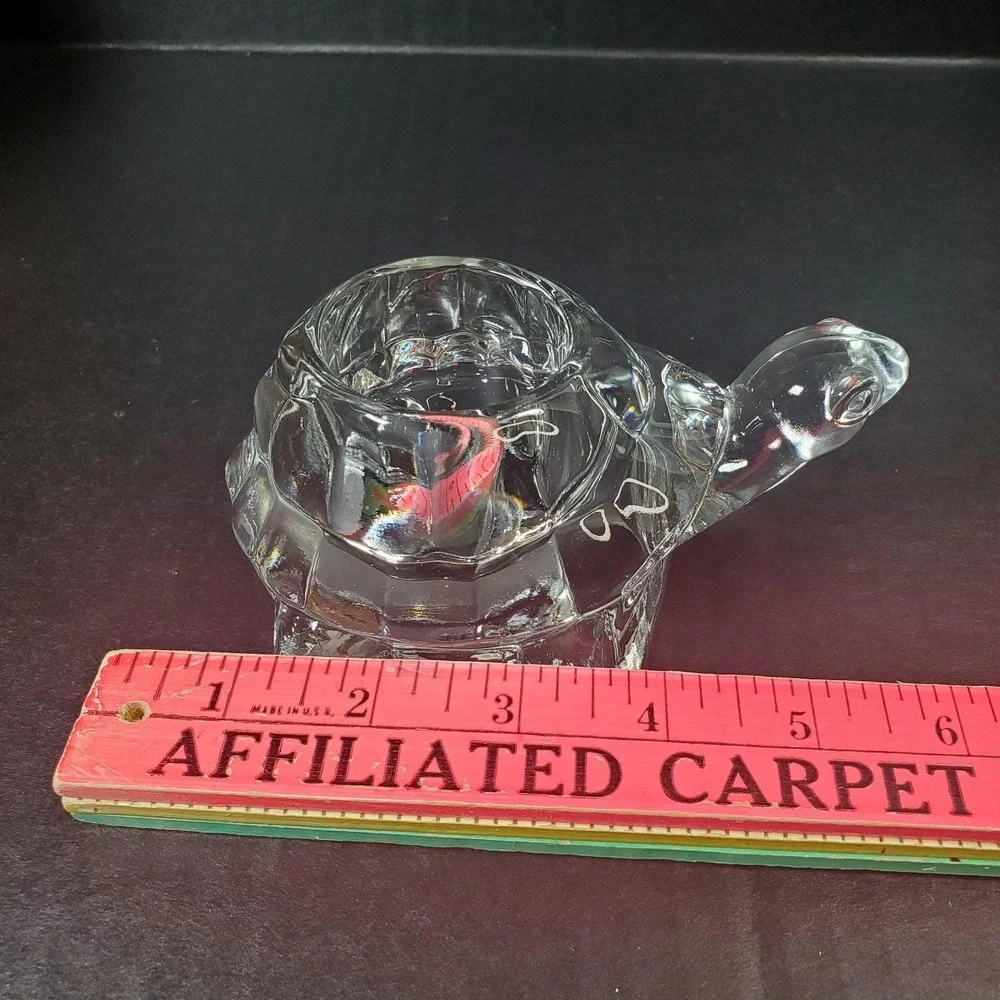 Vintage Indiana Glass Turtle Crystal Clear Votive Candle‎ Holder Transparent